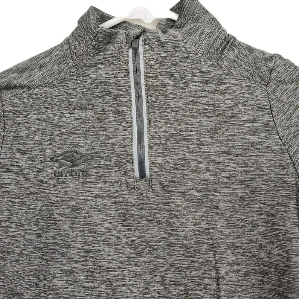 Umbro girl's youth 1/4-zip pullover sweatshirt,‎ L-G 12/14, gray, long sleeves